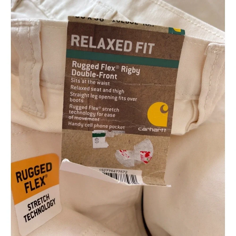 Carhartt Jeans 38x36 Relaxed Fit Rugged Flex Rigby Double Front Utility Work